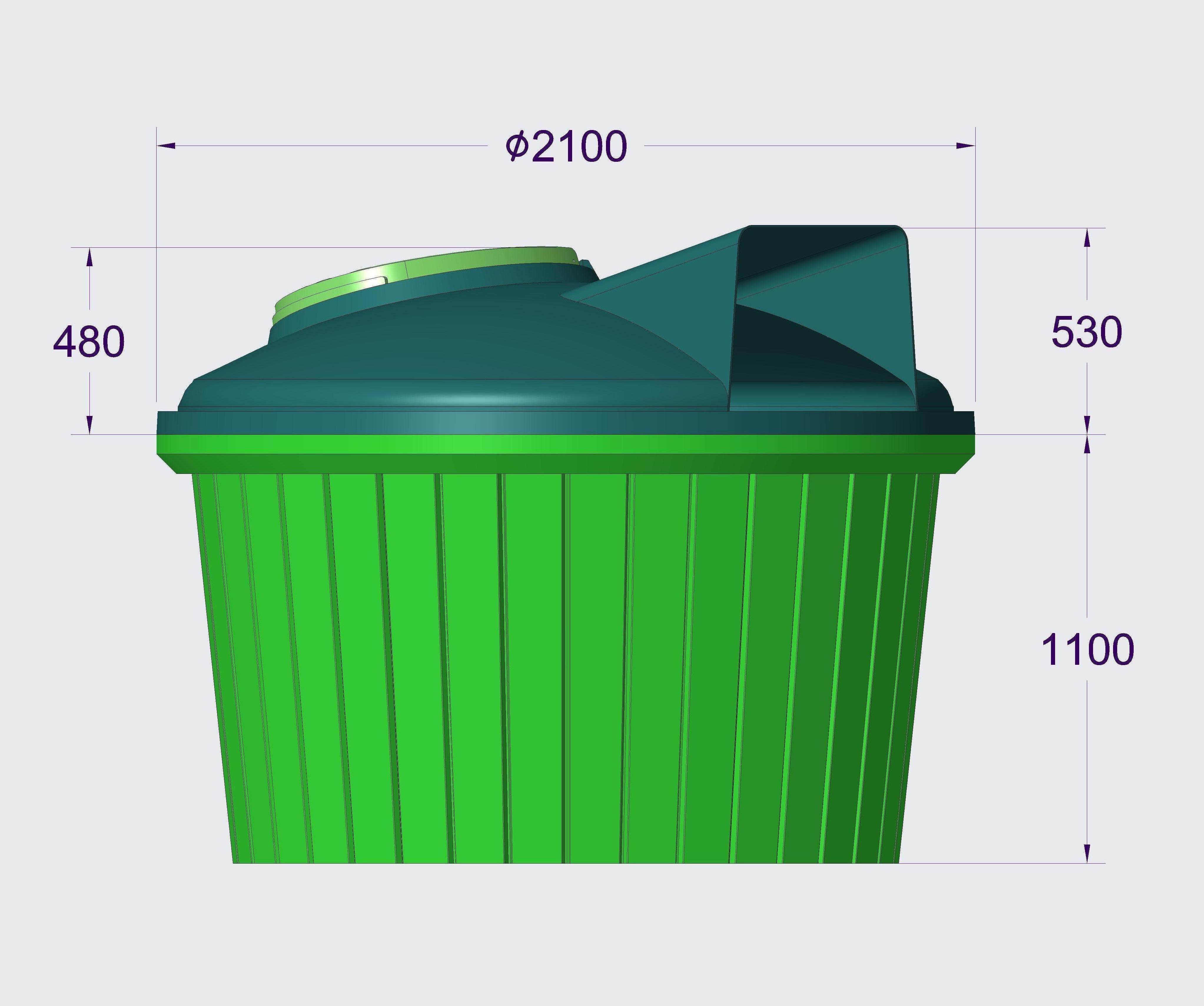 Схема заглубленного контейнера